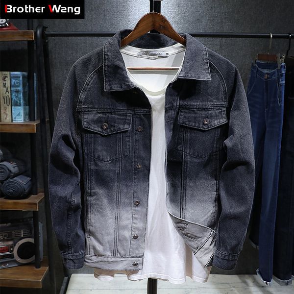 men's jacket, cotton casual jean jacket with gradient, loose version, fall 2019, Black;brown
men's jacket, cotton casual jean jacket with gradient, loose version, fall 2019, Black;brown