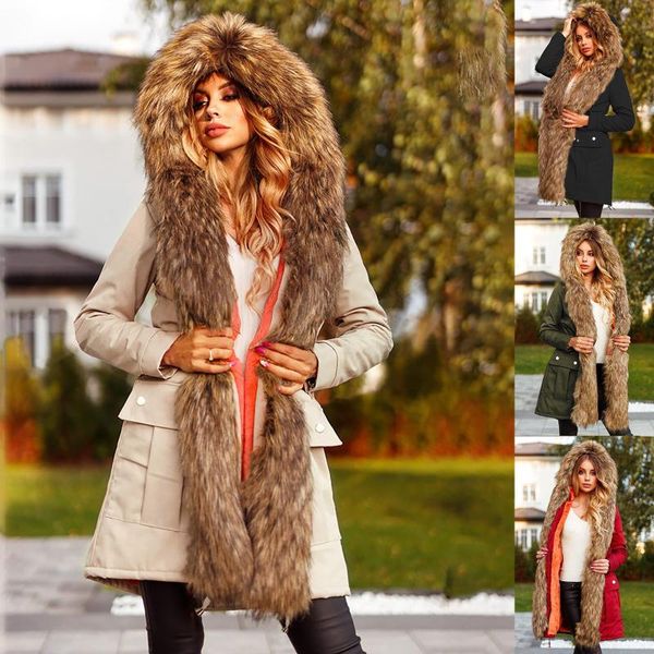 women fashion hooded mid-length cotton long sleeve plus fleece jacket parka mujer cotton padded overcoat casual coat female, Black
women fashion hooded mid-length cotton long sleeve plus fleece jacket parka mujer cotton padded overcoat casual coat female, Black