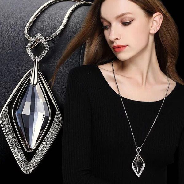 pendant necklaces long & pendants for women collier femme geometric statement colar maxi fashion crystal jewelry bijoux collares de moda, Silver
pendant necklaces long & pendants for women collier femme geometric statement colar maxi fashion crystal jewelry bijoux collares de moda, Silver