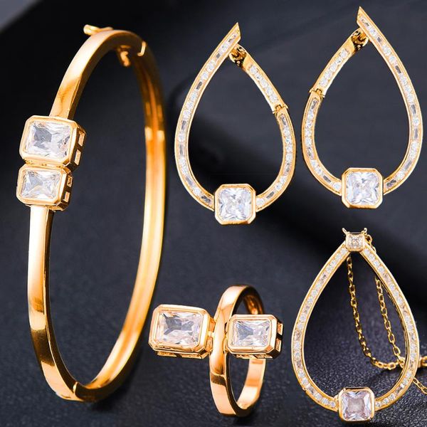 godki new charms 4pcs waterdrop jewelry set for women wedding party cubic zircon cz dubai bridal jewelry gift boho, Silver
godki new charms 4pcs waterdrop jewelry set for women wedding party cubic zircon cz dubai bridal jewelry gift boho, Silver