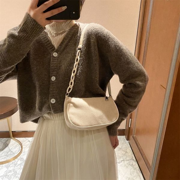 autumn solid color underarm bag fashion women corduroy zipper shoulder tote handle purse street travel clutch handbag
autumn solid color underarm bag fashion women corduroy zipper shoulder tote handle purse street travel clutch handbag