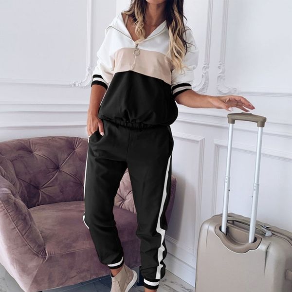 fashion 2 piece set women female leisure print stripe sports suits tracksuit women clothes vestidos cusual fitness 201104, Gray
fashion 2 piece set women female leisure print stripe sports suits tracksuit women clothes vestidos cusual fitness 201104, Gray