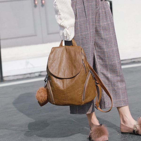 2021 new shoulder bag women's leather soft leather large backpack mummy bag travel
2021 new shoulder bag women's leather soft leather large backpack mummy bag travel