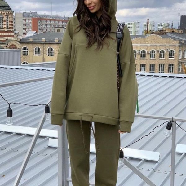 women 2pcs outfit set long sleeve large pocket oversized hooded sweatshirt drawstring jogger pants solid color tracksuit1, Gray
women 2pcs outfit set long sleeve large pocket oversized hooded sweatshirt drawstring jogger pants solid color tracksuit1, Gray