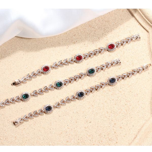 new original single classic women's european and american retro design red blue and green tricolor bracelet ing, Red;brown
new original single classic women's european and american retro design red blue and green tricolor bracelet ing, Red;brown