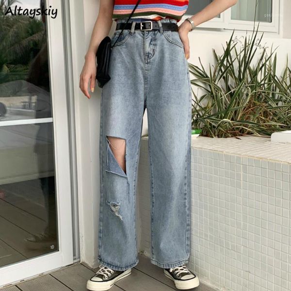 jeans women vintage hole wide leg spring bf loose simple slim retro harajuku washed straight chic casual student streetwear long1, Blue
jeans women vintage hole wide leg spring bf loose simple slim retro harajuku washed straight chic casual student streetwear long1, Blue