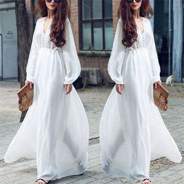 casual dresses summer 2021 vintage literary women long dress solid sleeve chiffon fashion high waist v-neck bohemian beach, Black;gray
casual dresses summer 2021 vintage literary women long dress solid sleeve chiffon fashion high waist v-neck bohemian beach, Black;gray