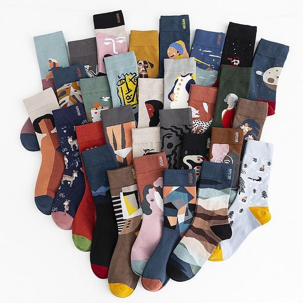 men's socks arrivals autumn winter hand-painted original trendy retro middle tube neutral couple piled literary1, Black
men's socks arrivals autumn winter hand-painted original trendy retro middle tube neutral couple piled literary1, Black