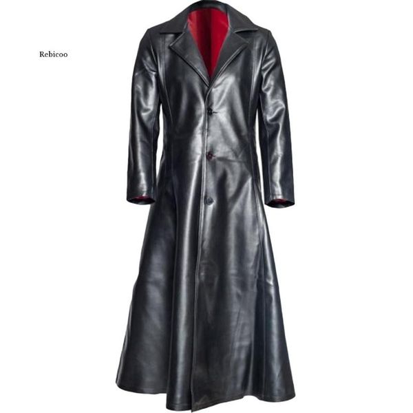 men's trench coats leather coat men fashion arrival spring autumn one-breasted long style male clothing streetwear windbreaker, Tan;black
men's trench coats leather coat men fashion arrival spring autumn one-breasted long style male clothing streetwear windbreaker, Tan;black