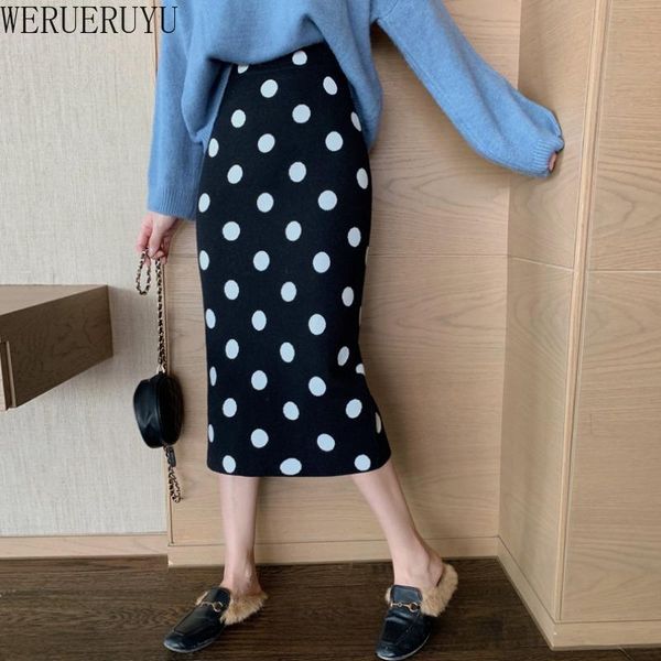 skirts werueruyu 2021 autumn winter polka dot knitted skirt women stretch high waist soft knit woman, Black
skirts werueruyu 2021 autumn winter polka dot knitted skirt women stretch high waist soft knit woman, Black