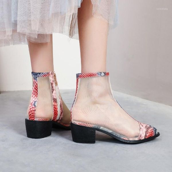 us4-11 women's mesh snake pattern match colors high heels shoes ankle boots summer block heel ethnic breathable summer plus size1, Black
us4-11 women's mesh snake pattern match colors high heels shoes ankle boots summer block heel ethnic breathable summer plus size1, Black