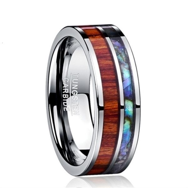 designer 8mm hawaiian koa wood and abalone shell tungsten carbide rings wedding bands for men jewelry size 6-13, Silver
designer 8mm hawaiian koa wood and abalone shell tungsten carbide rings wedding bands for men jewelry size 6-13, Silver