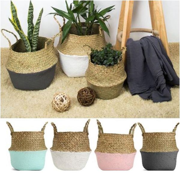foldable storage basket creative natural seagrass rattan straw wicker folding flower pot baskets garden planter laundry wmtbkx 
foldable storage basket creative natural seagrass rattan straw wicker folding flower pot baskets garden planter laundry wmtbkx