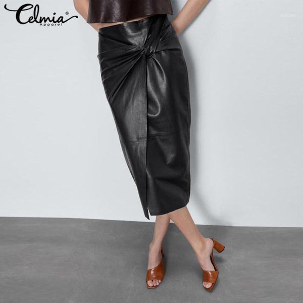 2020 celmia women pu leather skirt office ladies fashion high waist bodycon split skirt casual knotted plus size 71, Black
2020 celmia women pu leather skirt office ladies fashion high waist bodycon split skirt casual knotted plus size 71, Black