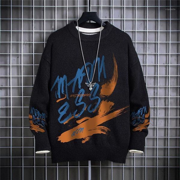 hip hop sweater men women printing thicken casual loose knitted pullover autumn winter men's sweater o-neck plus oversize 5xl1, White;black
hip hop sweater men women printing thicken casual loose knitted pullover autumn winter men's sweater o-neck plus oversize 5xl1, White;black