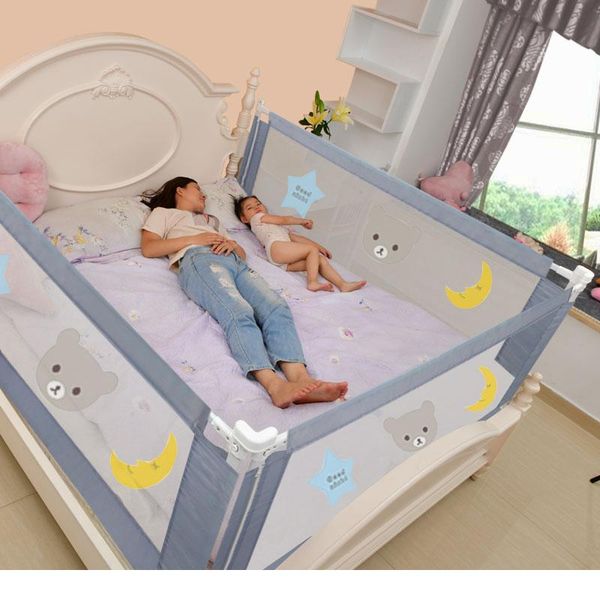 

number.a bed guardrail fence rail barrier for baby foldable playpen on protection home kids safty bed fence lifting barr bbyaob