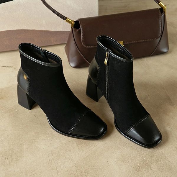 2020 fashion high heels boots women shoes elegant ladies ankle boots woman square heels 7cm a2914 #kf2f, Black
2020 fashion high heels boots women shoes elegant ladies ankle boots woman square heels 7cm a2914 #kf2f, Black