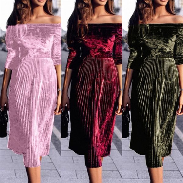 women elegant dresses ladies off-the-shoulder dress long sleeve pleated dresses shoulderless velvet dress party clothing ccz20101, White
women elegant dresses ladies off-the-shoulder dress long sleeve pleated dresses shoulderless velvet dress party clothing ccz20101, White