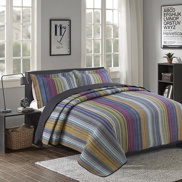 comforters & sets quilt set 3pcs thick bedspread rainbow stripe printed quilts quilted bed cover pillowcase king queen size coverlet summer
comforters & sets quilt set 3pcs thick bedspread rainbow stripe printed quilts quilted bed cover pillowcase king queen size coverlet summer