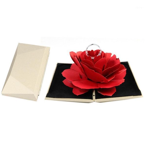 rotating rose ring box folding jewelry storage box case for proposal wedding engagement ac8891
rotating rose ring box folding jewelry storage box case for proposal wedding engagement ac8891