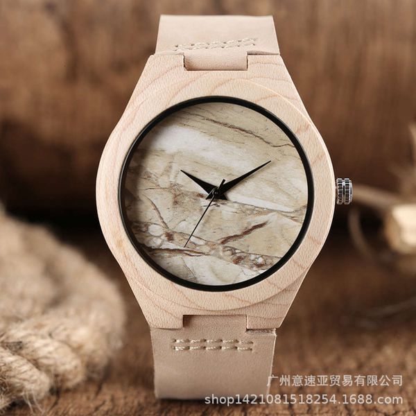 wooden unique new products personality face with marble men's watch 2021, Slivery;brown
wooden unique new products personality face with marble men's watch 2021, Slivery;brown