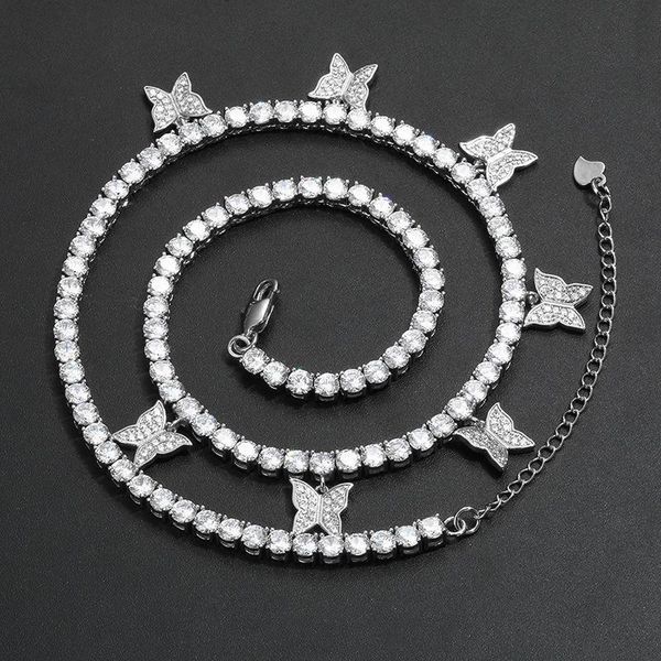 chains fashion iced out bling butterfly choker pendant necklace gold silver color with 4mm tennis chain hip hop jewelry for men women
chains fashion iced out bling butterfly choker pendant necklace gold silver color with 4mm tennis chain hip hop jewelry for men women