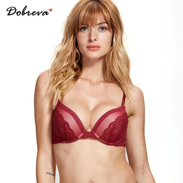 bras dobreva women's underwire lace bra mesh lined brassiere bralette push up a b c d dd e cup1, Red;black
bras dobreva women's underwire lace bra mesh lined brassiere bralette push up a b c d dd e cup1, Red;black
