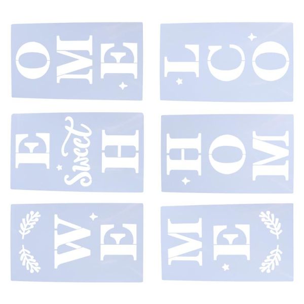gift sets 6pcs home decor vertical practical stencils template for door wooden board porch
gift sets 6pcs home decor vertical practical stencils template for door wooden board porch
