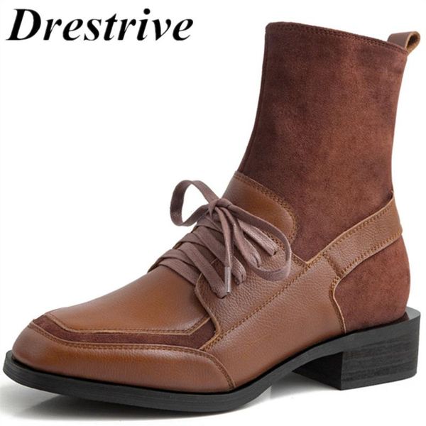 boots drestrive women ankle genuine leather zipper non slip ladies winter shoes lace up low heel cow autumn size 42, Black
boots drestrive women ankle genuine leather zipper non slip ladies winter shoes lace up low heel cow autumn size 42, Black