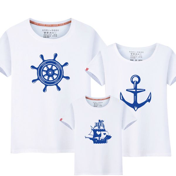 summer family matching clothes new family look anchor t shirts father mother kids cartoon outfits family matching clothes lj201111, Blue
summer family matching clothes new family look anchor t shirts father mother kids cartoon outfits family matching clothes lj201111, Blue