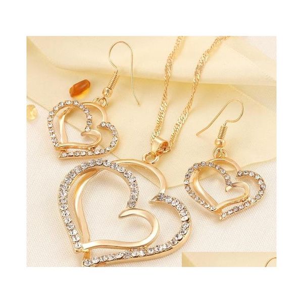 luxury wedding necklace and earring set fashion gold silver crystal charm heart jewelry isgw9
luxury wedding necklace and earring set fashion gold silver crystal charm heart jewelry isgw9