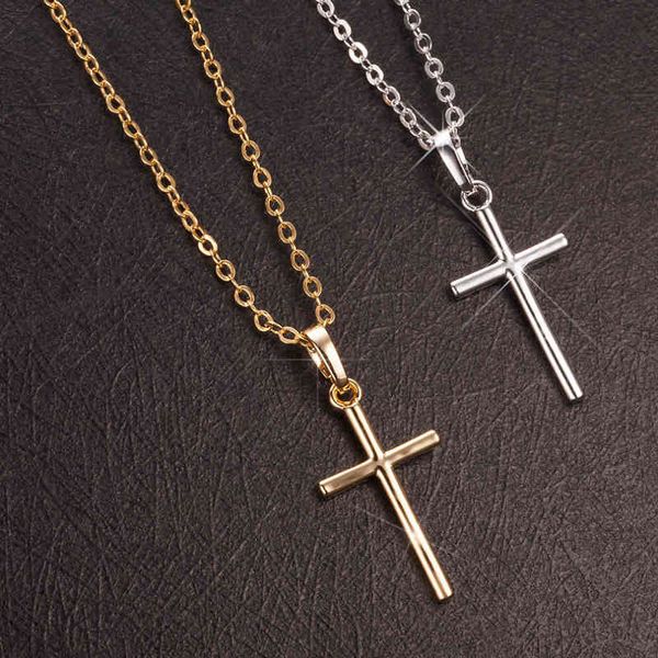 minimalist cross necklace women pendant simple gold color chain metal jewelry clavicle choker men couple party daily, Silver
minimalist cross necklace women pendant simple gold color chain metal jewelry clavicle choker men couple party daily, Silver