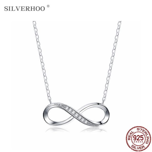 silverhoo 925 sterling silver infinite love women's adjustable friendship necklace wedding creative gift pendant chain q1219, Golden;silver
silverhoo 925 sterling silver infinite love women's adjustable friendship necklace wedding creative gift pendant chain q1219, Golden;silver