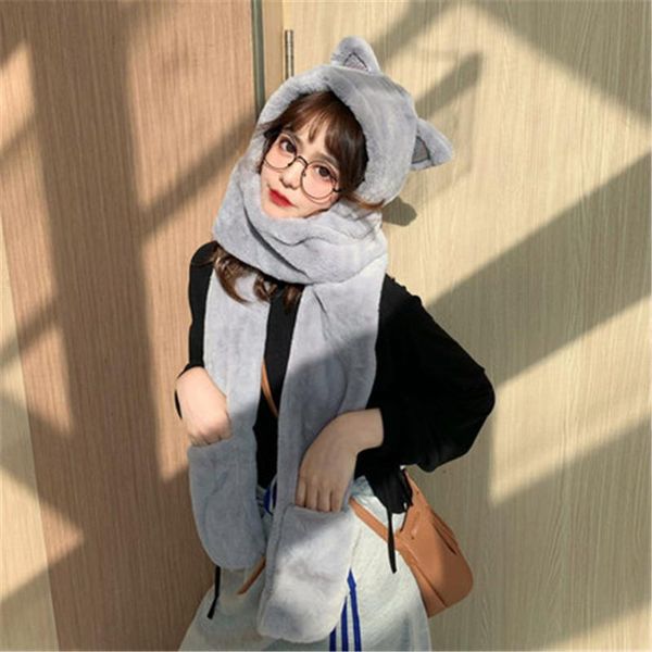 beanie/skull caps 2021 winter girls warm hat with double scarf and gloves cute leisure, Blue;gray
beanie/skull caps 2021 winter girls warm hat with double scarf and gloves cute leisure, Blue;gray