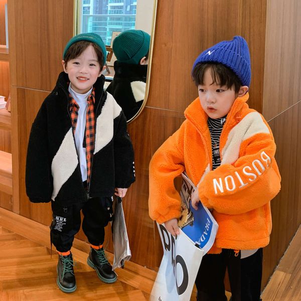 clothing boys' lamb im wool zipper cardigan coat winter 2020 zhongda children's korean version thickened and warm, Black
clothing boys' lamb im wool zipper cardigan coat winter 2020 zhongda children's korean version thickened and warm, Black