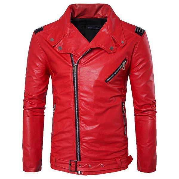 spring and autumn thin men's casual long-sleeved leather jacket, stylish solid color lapel slim pu leather men's jacket red, Black
spring and autumn thin men's casual long-sleeved leather jacket, stylish solid color lapel slim pu leather men's jacket red, Black