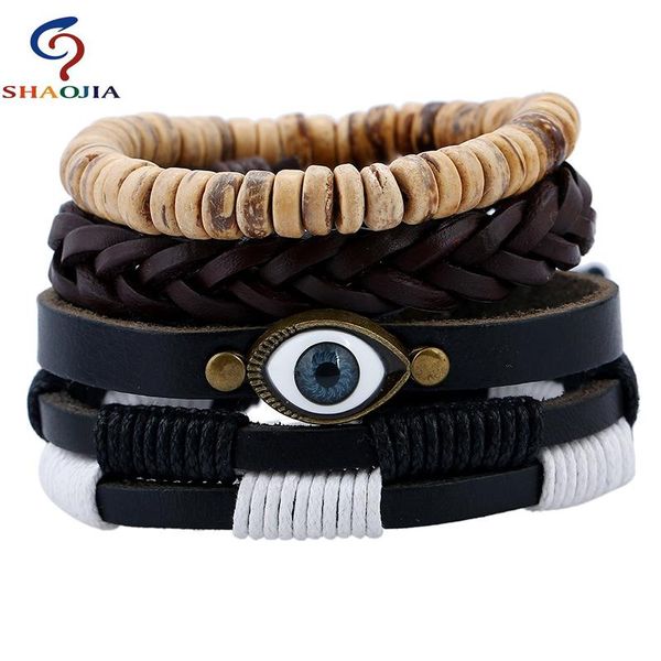 beaded, strands 4psc/set fashion leather bracelet coconut shells beads eye shape strand bracelets braided beaded for women, Black
beaded, strands 4psc/set fashion leather bracelet coconut shells beads eye shape strand bracelets braided beaded for women, Black