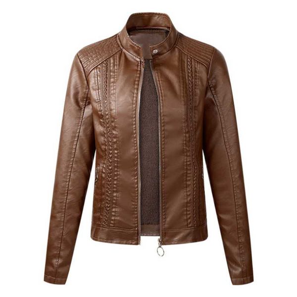 new style women's leather coat plus velvet coat pu women's leather jacket motorcycle clothing, Black
new style women's leather coat plus velvet coat pu women's leather jacket motorcycle clothing, Black