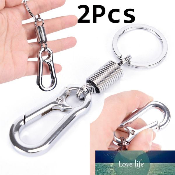 2pcs stainless steel outdoor spring buckle carabiner keychain waist belt clip anti-lost buckle hanging retractable keyring, Silver
2pcs stainless steel outdoor spring buckle carabiner keychain waist belt clip anti-lost buckle hanging retractable keyring, Silver