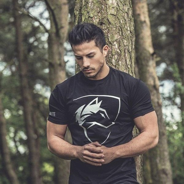summer men gyms brand t shirt fitness workout cotton slim t-shirt man short sleeve male casual fashion printed tee clothing, White;black
summer men gyms brand t shirt fitness workout cotton slim t-shirt man short sleeve male casual fashion printed tee clothing, White;black