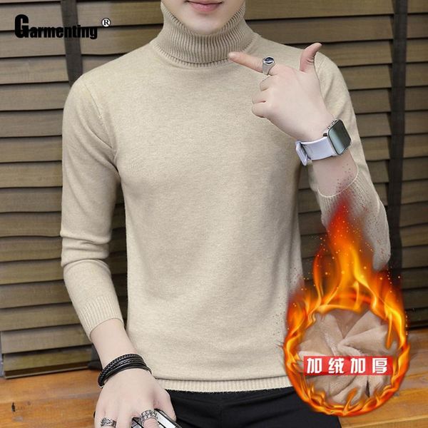 men's sweaters garmenting 2021 autumn winter fleece sweater turtleneck knitwear men smart casual pullovers kpop knitted mens clothing, White;black
men's sweaters garmenting 2021 autumn winter fleece sweater turtleneck knitwear men smart casual pullovers kpop knitted mens clothing, White;black
