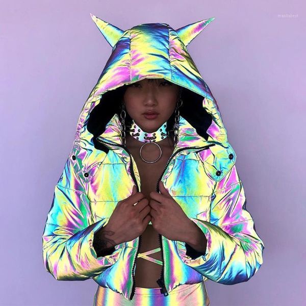 women parkas devil hooded reflective cotton padded warm parka women crop jacket 2020 winter coat long sleeve zipper outerwear #91, Black
women parkas devil hooded reflective cotton padded warm parka women crop jacket 2020 winter coat long sleeve zipper outerwear #91, Black