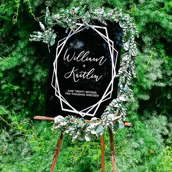 party decoration personalized geometric acrylic wedding welcome sign, black modern minimalist for wedding, board signs
party decoration personalized geometric acrylic wedding welcome sign, black modern minimalist for wedding, board signs