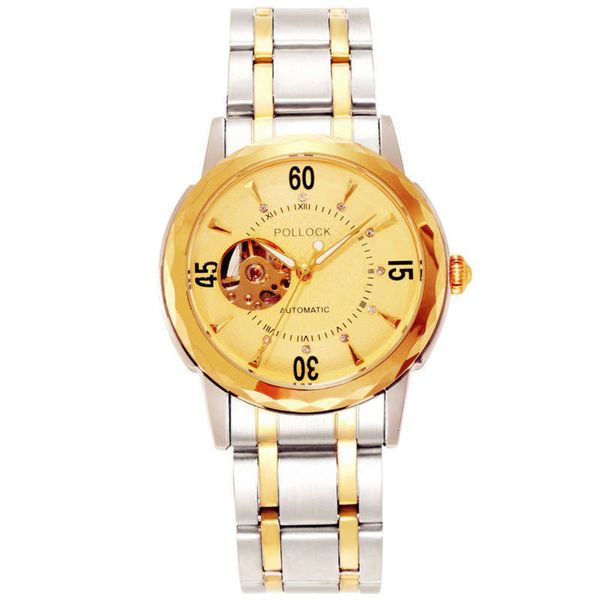 mechanical national watch fashion watch men's men's simple business high grade automatic swiss watch, Slivery;brown