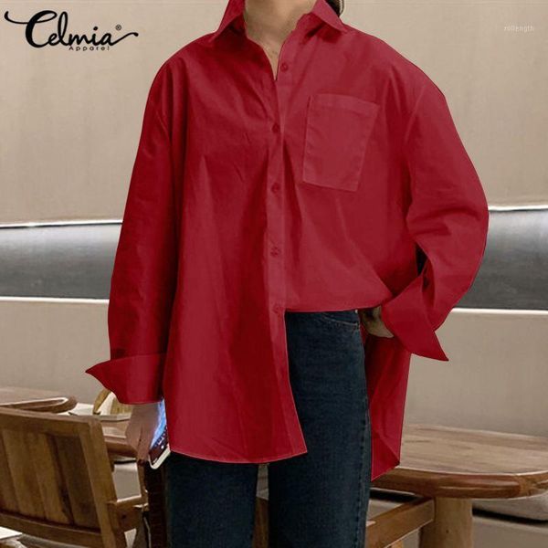 s-5xl celmia plus size long shirt women loose long sleeve back split shirts lapel work solid blouse fashion casual blusas1, White
s-5xl celmia plus size long shirt women loose long sleeve back split shirts lapel work solid blouse fashion casual blusas1, White