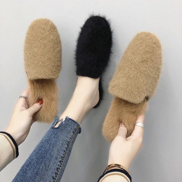 soft fur closed toe slippers girls flats bottom winter plush solid all-match lazy mules shoes women furry creepers outing slides1, Black
soft fur closed toe slippers girls flats bottom winter plush solid all-match lazy mules shoes women furry creepers outing slides1, Black