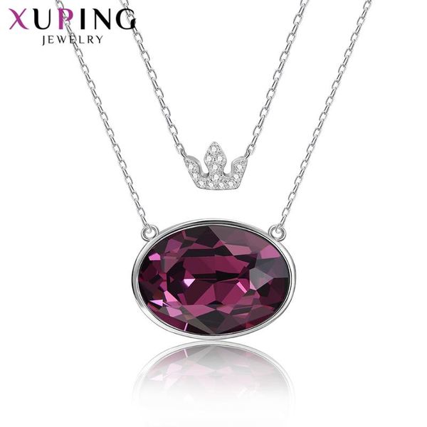 xuping vintage popular design necklace crystals from jewelry european style wedding gifts for women girls s151-40208, Silver
xuping vintage popular design necklace crystals from jewelry european style wedding gifts for women girls s151-40208, Silver