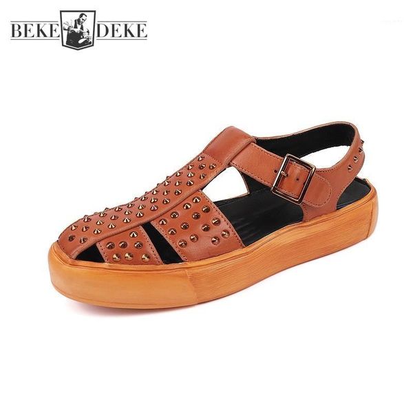 outside gladiator platform shoes mens breathable genuine leather sandal thick bottom fashion luxury punk rivets roman sandals1, Black
outside gladiator platform shoes mens breathable genuine leather sandal thick bottom fashion luxury punk rivets roman sandals1, Black