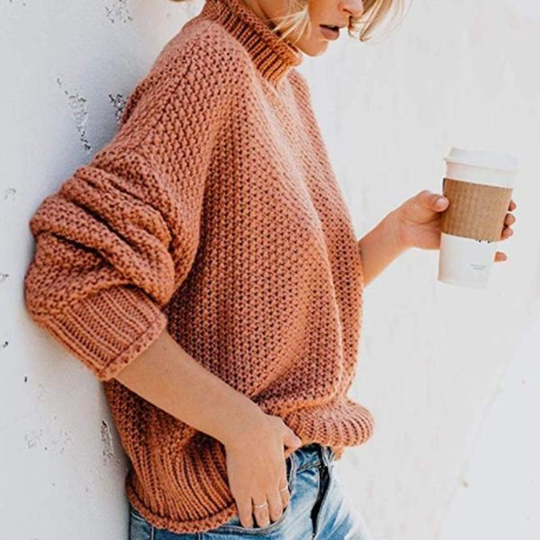 women retro turtleneck knitted long pullovers autumn winter casual loose solid sweaters thick knitting jumper pull, White;black
women retro turtleneck knitted long pullovers autumn winter casual loose solid sweaters thick knitting jumper pull, White;black