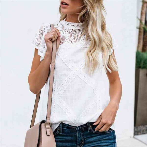 5xl plus size shirts fashion womens blouse lace patchwork flare ruffles short sleeve cute floral womens and blouses, White
5xl plus size shirts fashion womens blouse lace patchwork flare ruffles short sleeve cute floral womens and blouses, White